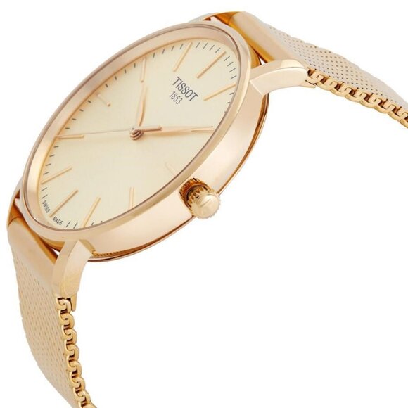 NWT Authentic Tissot Everytime Quartz Champagne Dial Men's Watch - Picture 2 of 3